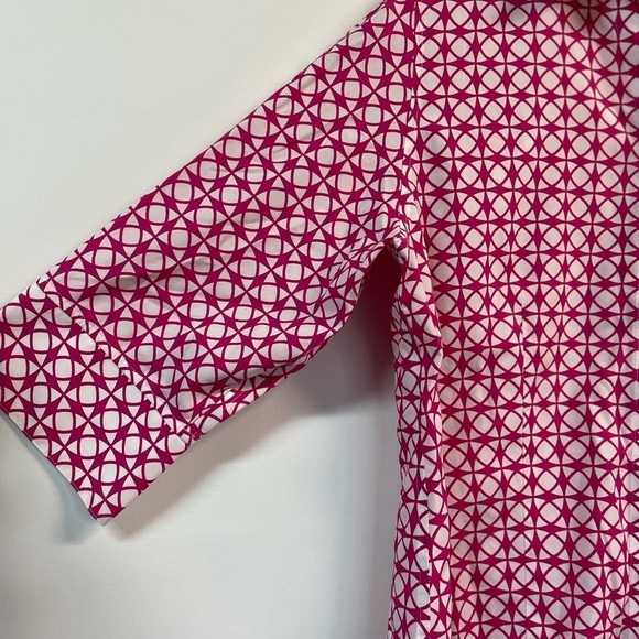 Chicos 100% cotton hot pink and white button down. So bright and light weight. - Picture 2 of 5